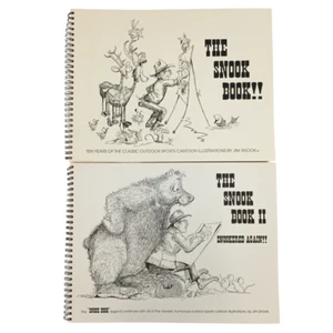 Vintage The Snook Buch Lot 1 & 2 von Jim Snook - Outdoor Sport Humor Cartoon Bücher - Bild 1 von 19