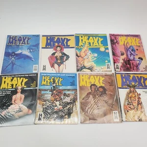 Lot of 8 Heavy Metal Magazine 1983 Adult Illustrated Scifi Fantasy Magazines - Picture 1 of 13