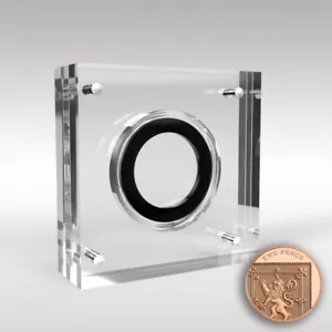 2p 25.9mm Royal Mint Coin Acrylic Coin Display Case Holder - Picture 1 of 8