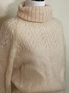 Suéter De Colección Años 50 60 Mohair Capucha Cuello Ojales - Imagen 1 de 7