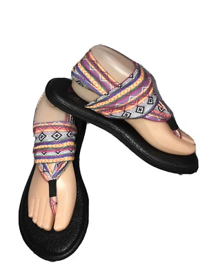 SANUK YOGA SLING SANDALIAS MUJER MULTICOLOR TEXTIL TALLA SUPERIOR 9 Foto 1 de 4