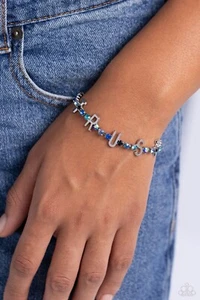 Paparazzi Jewelry Accessories - I Will Trust In You - Blue Bracelet - NEW!! - Picture 1 of 4