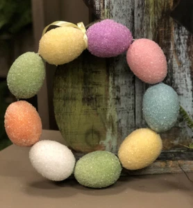 NEW!~Spring Easter Egg Candle Ring or Wreath Decor/Country/Farmhouse/Crystal - Picture 1 of 1