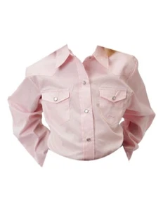 Roper Western Shirt Girls L/S Snap Long Tail Pink 03-080-0265-1066 PI - Picture 1 of 1