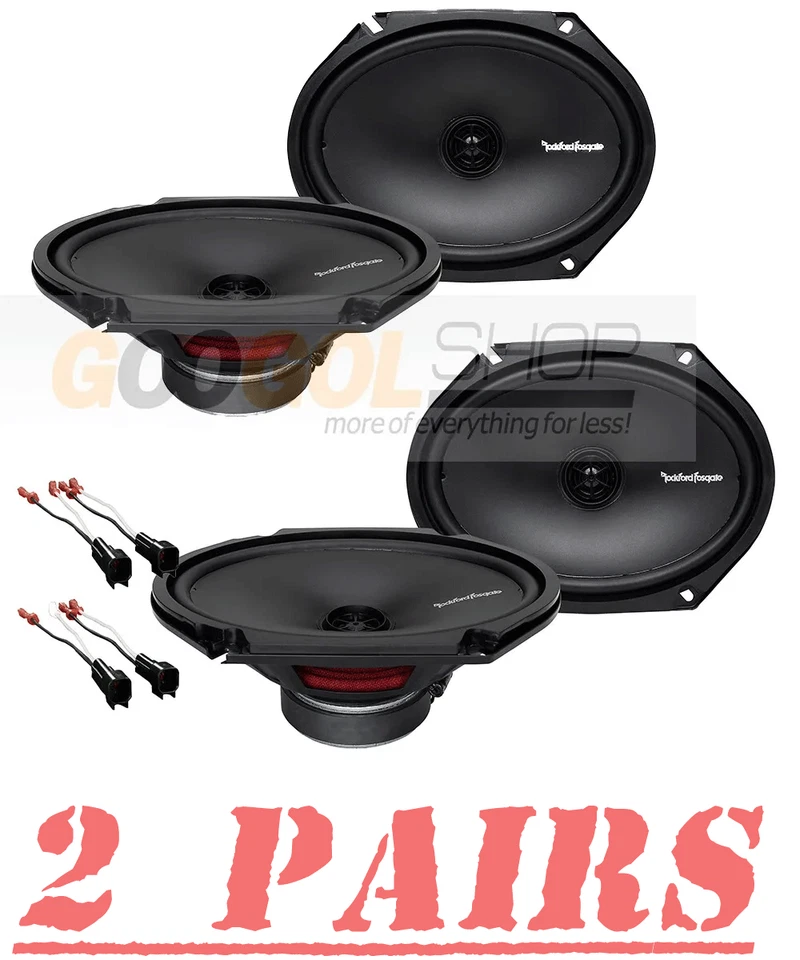 Altavoces de puerta delantera-trasera Rockford Fosgate 6x8" para Ford Mustang 1994-2004 Foto 1 de 3