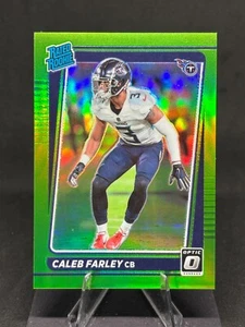 Caleb Farley 2021 Donruss Optic #249 verde lima Prizm/35 Titans Rookie radiocontrol - Imagen 1 de 2