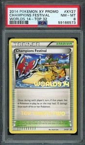 2014 Pokemon World Championships TOP THIRTY-TWO Champions Festival #XY27 PSA 8 - Picture 1 of 2