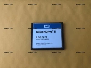 WD CF SSD-C08GI-4525 SiliconDrive II CF 8GB Compact Flash PATA SSD - Picture 1 of 2