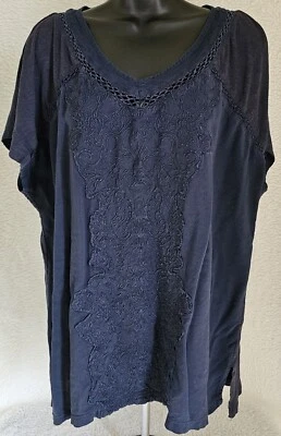 Camisa blusa top para mujer Gloria Vanderbilt talla XXL 2XL azul Foto 1 de 4