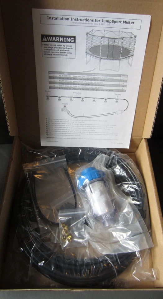 JUMPSPORT TRAMPOLINE COOLING MIST SYSTEM ADD ON WITH FILTER KEEP THEM COOL - Image 1 of 2