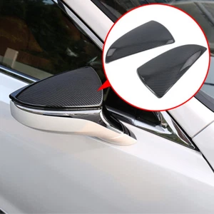 Carbon Fiber Rear View Mirror Cover Trim For Lexus UX ES LC LS RC RS 2019-2022 - Picture 1 of 7