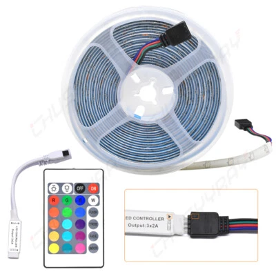 16FT Flexible 2835 RGB LED Strip Light Remote Fairy Light Room Party Waterproof - Image 1 of 4