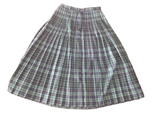 Falda plisada vintage color tostado Jay para mujer, mezcla de lana azul verde a cuadros talla 14, falda escocesa? - Imagen 1 de 8
