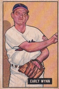 Early Wynn  HOF  Cleveland Indians 1951 Bowman Baseball card