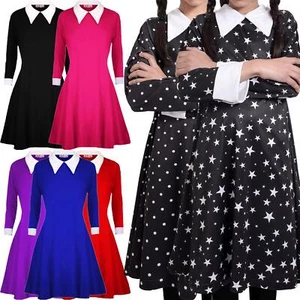 A2Z 4 Kids Girls Halloween Swing Dress Flared Skater Dresses 7-13 Years - Picture 1 of 31