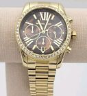MICHAEL KORS MK7276 Women's Lexington Lux Chronograph Gold-Tone Watch