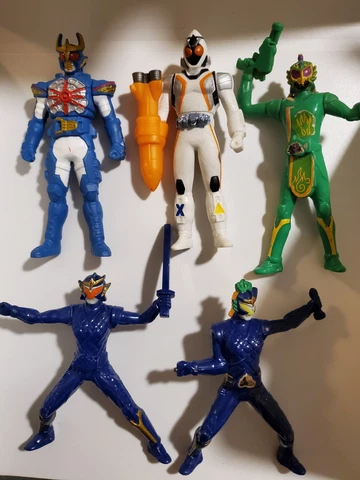 japan,Kamen Rider soft vinyl dolls 4 character goods figures used from Japan Cover