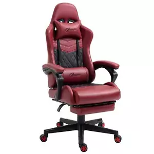 Vinsetto Racing Gaming Chair Diamond PU Leather Office Gamer Chair High Back Swi - Picture 1 of 10