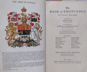 1926 BOOK OF KNOWLEDGE Canada Maple Leaf Edition Children's Encyclopedia Book - Picture 1 of 11