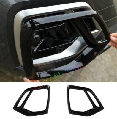 Декоративная отделка рамы переднего противотуманного фонаря для Audi Q5 Sportback 2021-24 глянцевая черная - Изображение 1 из 4