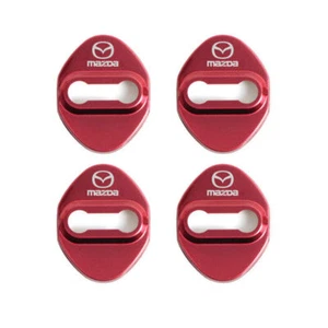Red Stainless Car Door Lock Striker Protective Cover Case Accessories for Mazda - Imagen 1 de 3