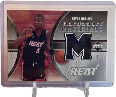 2005-06 Upper Deck Hardcourt Materials Keyon Dooling Miami Heat Card #HM-KD - Image 1 of 4