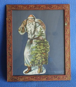 9" Antique Large Germany Victorian Die Cut SANTA CLAUS c. 1900 Switches & Toys - Picture 1 of 12