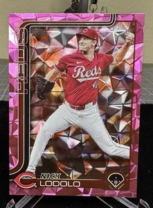 2025 Topps Series 1 - Nick Lodolo #21 Pink Diamante Foil Cincinnati Reds - Picture 1 of 2