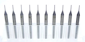 SD40 0187 Kyocera 0,0187 Zoll Vollhartmetall 2 Flöten Bohrer Micro Medical (10er-Packung) - Bild 1 von 3