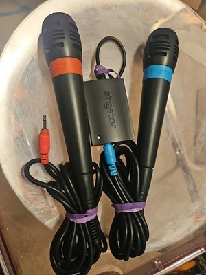 Micrófonos oficiales con cable Singstar PS2 Sony Playstation Foto 1 de 2