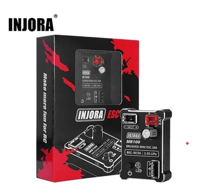 INJORA MB100-R80 Brushed Mini ESC 20A for 1/24 1/18 RC Crawler Car - Image 1 of 4