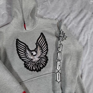 Vintage JNCO Adler bestickt Hoodie Herren M (fällt klein aus) Grunge Y2K grau  - Bild 1 von 10