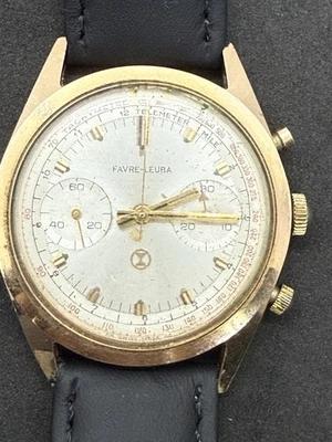 Favre-Leuba Vintage 1960s Valjoux 23 Chronograph Rare Watch - Image 1 of 4