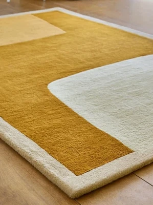 Alfombras modernas contemporáneas hechas a mano alfombras de lana geométricas para pisos de sala de estar Foto 1 de 4
