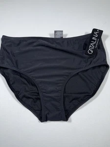 NEW Catalina Black Solid Crochet High Waist Bikini Swim Bottom Size M Swimsuit - Picture 1 of 7