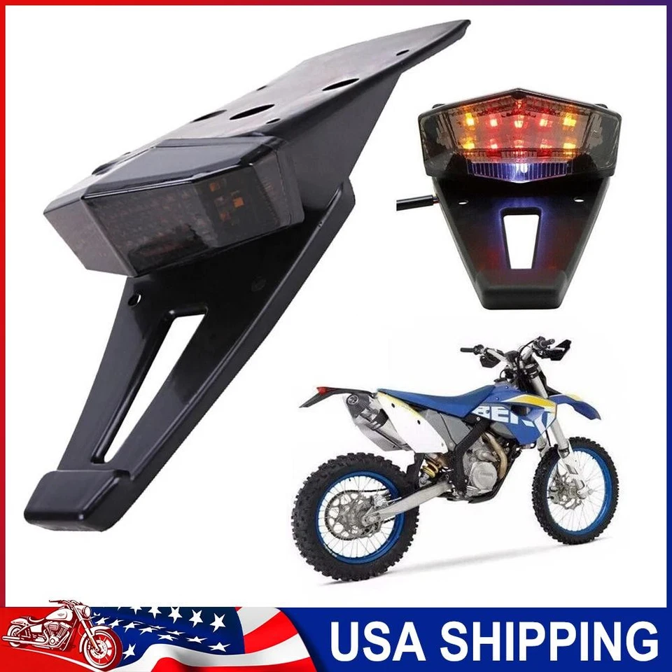 Enduro LED Rear Fender Brake Tail Light Turn Signal Dirt Bike Off-Road Universal Foto 1 de 4