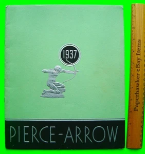 Orig'l 1937 PIERCE ARROW HUGE PRESTIGE 20-pg CATALOG Brochure BRUNN Limos V-12's - Picture 1 of 16
