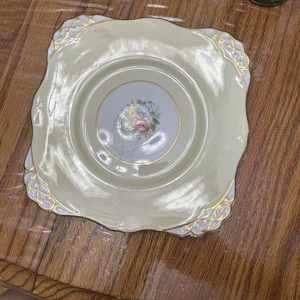 Tuscan Fine English Bone China SQUARE PLATE 9" Yellow Floral With Wall Hanger - Picture 1 of 7