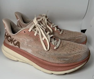 Hoka One One Clifton 9 Zapatos Mujer 10B Rosa Arenisca Correr Tenis Atléticos - Imagen 1 de 10
