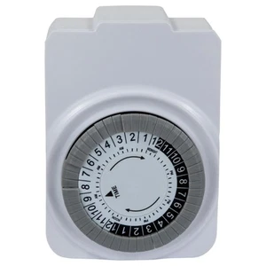 24-Hour Electronic Mechanical Countdown Timer - 3.5" - White - Picture 1 of 6