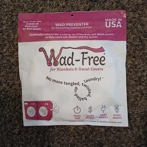 Wad-Free for Blankets & Duvet Covers Wad Preventer No Tangles Laundry USA - Picture 1 of 2