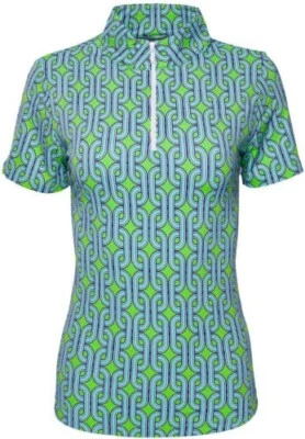 Top IBKUL Talla S Cremallera Cuello Simulado Top Andrea Kelly Verde Golf Tenis Pickleball Nuevo Foto 1 de 3