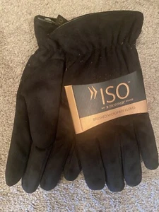 ISO By ISOTONER Black Faux Suede Gloves Black Size One Size - Picture 1 of 1