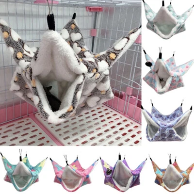 Pet Ferret Hammock Thick Plush Squirrel Mouse Hamster Rat Sleeping Bed Bag Nest