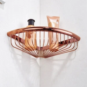 Shower Caddy Basket Bathroom Rose Gold Copper Cosmetic Shelf Storage/Rack fx002 - Picture 1 of 4