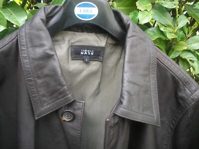 MENS THOMAS NASH BROWN LEATHER JACKET DEBENHAMS LARGE EXCELLENT CONDITION - Image 1 of 4