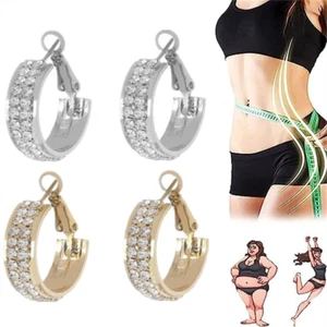 Lymphatic Activity Hoop Earrings, Slimming Drainage Earrings for Weight Loss - Picture 1 of 11