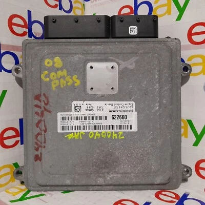 🔥 2007-2010 Jeep Compass Patriot Caliber ECM Engine Control Module P68027211AC Foto 1 de 2