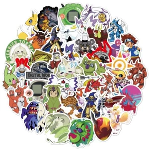 50Pcs anime Digimon Adventure Stickers Pack Vinyl Laptop Helmet Luggage Decal - Picture 1 of 4