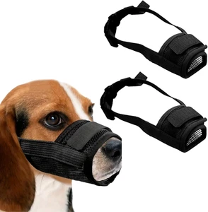 2 Stück Maulkorb Für Hunde Verstellbare Schlaufe Weicher Maulkorb Verhindert Das - Bild 1 von 7